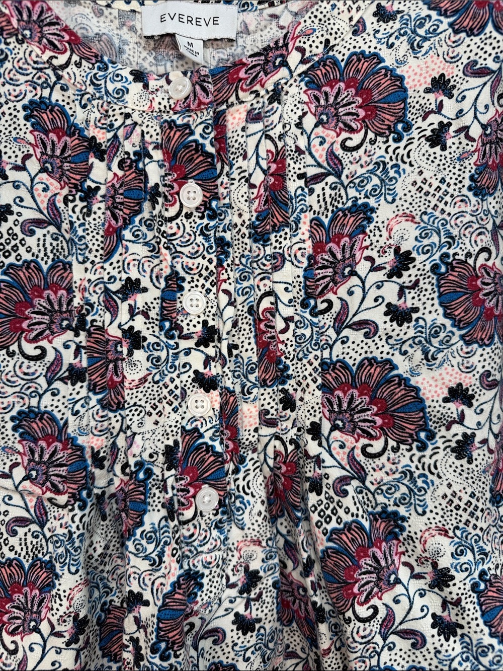 Evereve  floral peasant blouse size medium - Picture 2 of 10